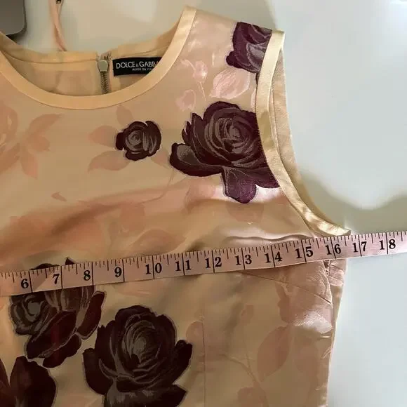 Dolce & Gabbana Women's Floral Jacquard Silk Blend Sleeveless Dress Size 42 - Picture 6 of 7